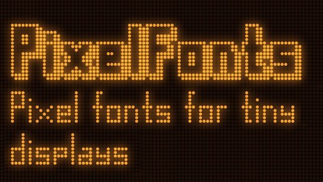 Образцы PixelFonts на дисплее с низким разрешением. Изображение: mcer12 / Hackaday.