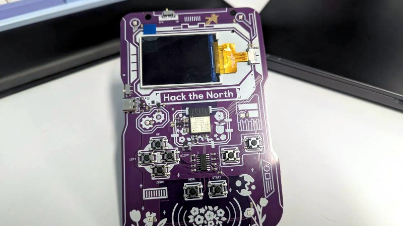 Электронный бейдж для Hack the North. Изображение из материала Hackaday.